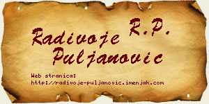 Radivoje Puljanović vizit kartica